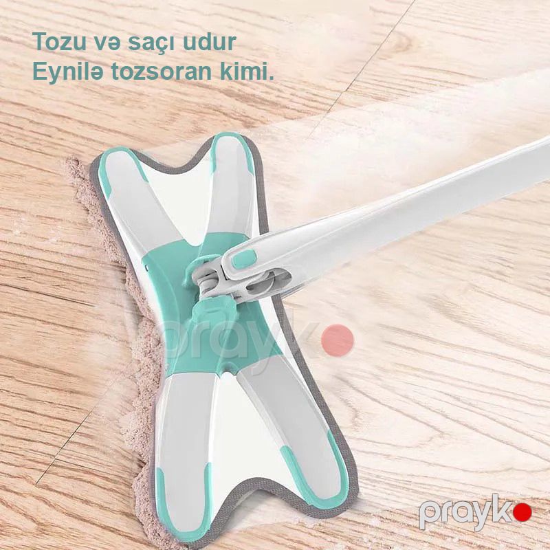 Ev üçün Funksional Özüsıxan Polsilən 360° Fırlanan Başlıqlı Mop Polsilən — Mallar, Bakı (3)