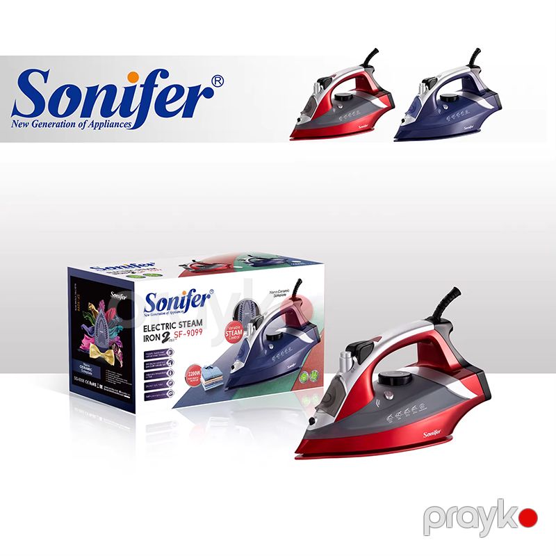 Ev İstifadəsi Üçün Yüksək Keyfiyyetli Sonifer SF-9099 Nano Altlıqlı Elektrikli Geyim Buxar Ütüsü 2200w — Ev texnikası, Bakı (6)