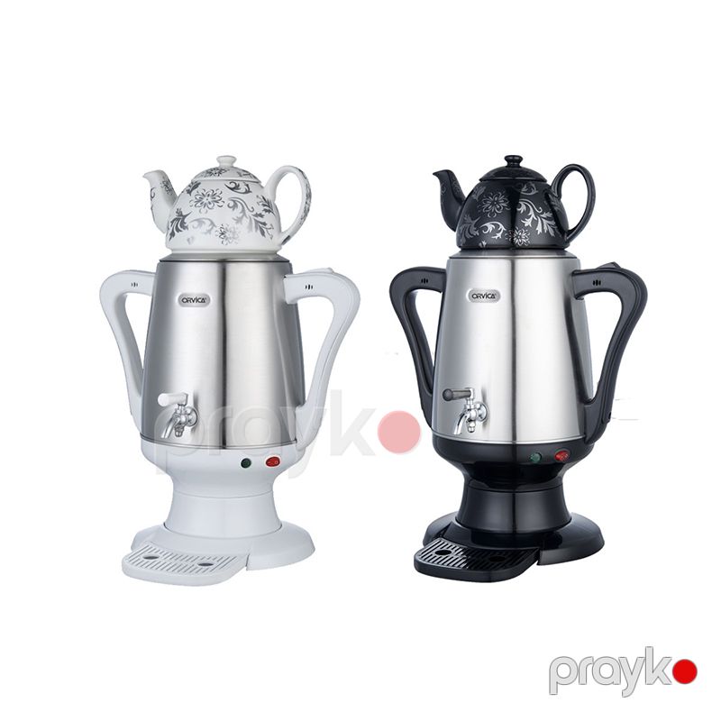 Orvıca Çay Hazırlayıcı Samovar Klassik Antik Paslanmayan Polad, Samovar Elektrikli 5L Çaynik Samovar Dəsti ORM-3303 — Ev texnikası, Bakı (2)