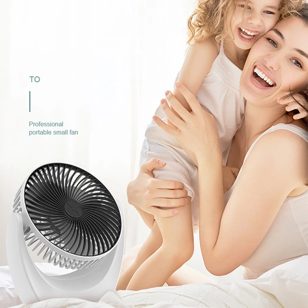 3 həddli güclü və kompakt fırlanan ventilyator Colorful Desktop Fan USB və akumulyatorlu — Mallar, Bakı (5)