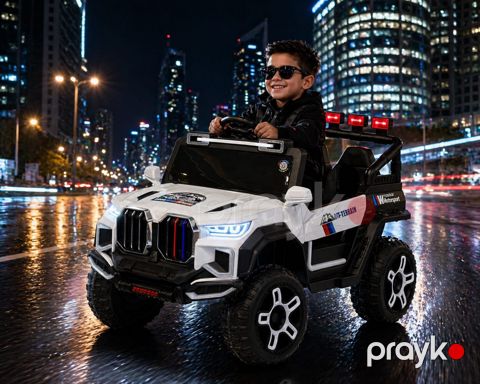 Uşaq elektrik avtomobili OFF ROAD-ABCTK-8188 4x4, 10 yaşa qədər, ağ — Bakı