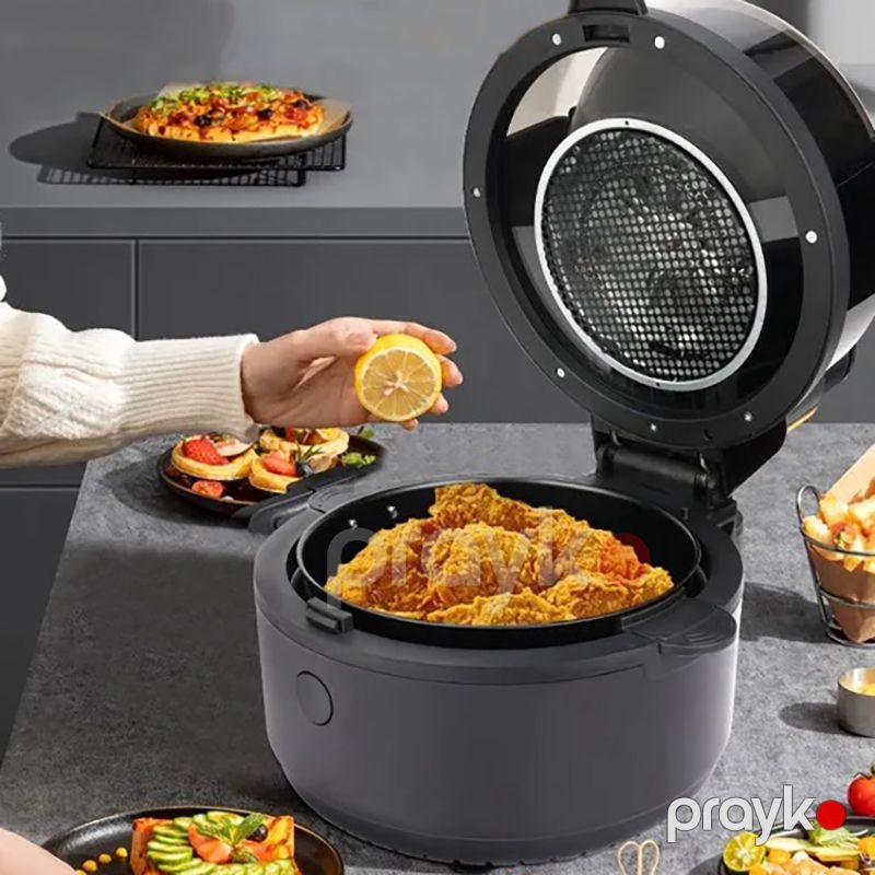 Yeni Nəsil DSP Çoxfunksiyalı Hava Fritözü 1350W 6 Proqrama Sahib Qazan Formalı Ağıllı Qril Air Fryer 5.5L 80-200°C — Qablar və mətbəx əşyaları, Bakı (4)