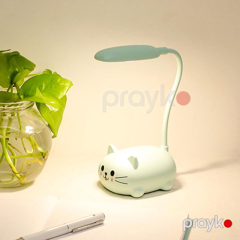 LED Portativ Sevimli Pişik Gecə Lampası, Uşaqlar üçün USB Doldurula bilən Kiçik Stol Lampası — Mallar, Bakı (6)