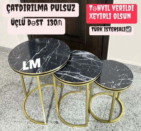 Jurnal masası, Yeni — Masalar