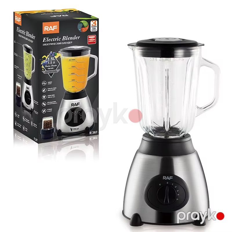 RAF R.367 Çoxfunksiyalı Yüksək Keyfiyyətli Blender 1000W Üyüdücü Başlıqla Böyük Tutumlu Blender 1.5L — Blenderlər, xırdalayanlar və mikserlər, Bakı (2)