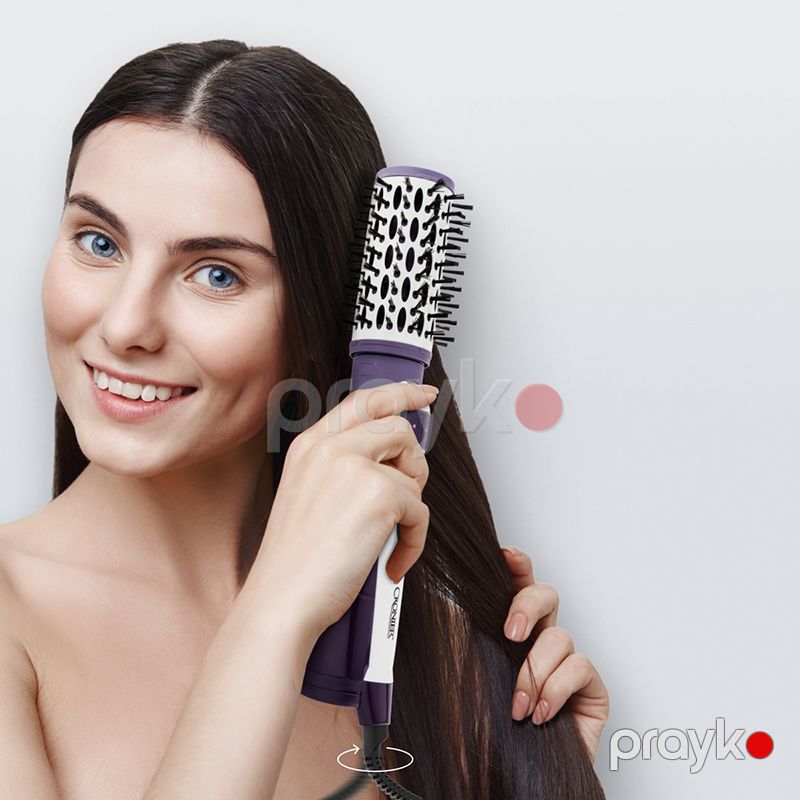 Fen Fırçası Cronier CR-6833 1000 W Gücündə Bənövşəyi Rengli Fırlanan Başlıqlı 3ü 1 Arada Fırça Başlıqlı Hava Feni — Fən, Bakı (4)