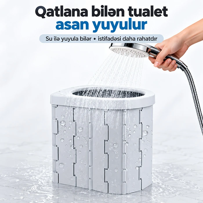 Avtomobil, bağ və düşərgə üçün portativ qatlanan bio tualet (150 kq-dək dözümlü) — Mallar, Bakı (6)
