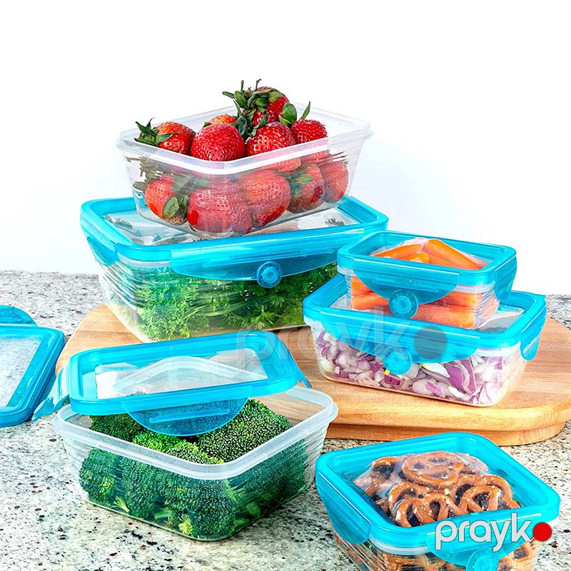 Stretch and Fresh, Silikon qida saxlama qabları, bərk qidalar üçün hava keçirməyən və şorba və souslar üçün sızdırmaz — Qablar və mətbəx əşyaları, Bakı (2)
