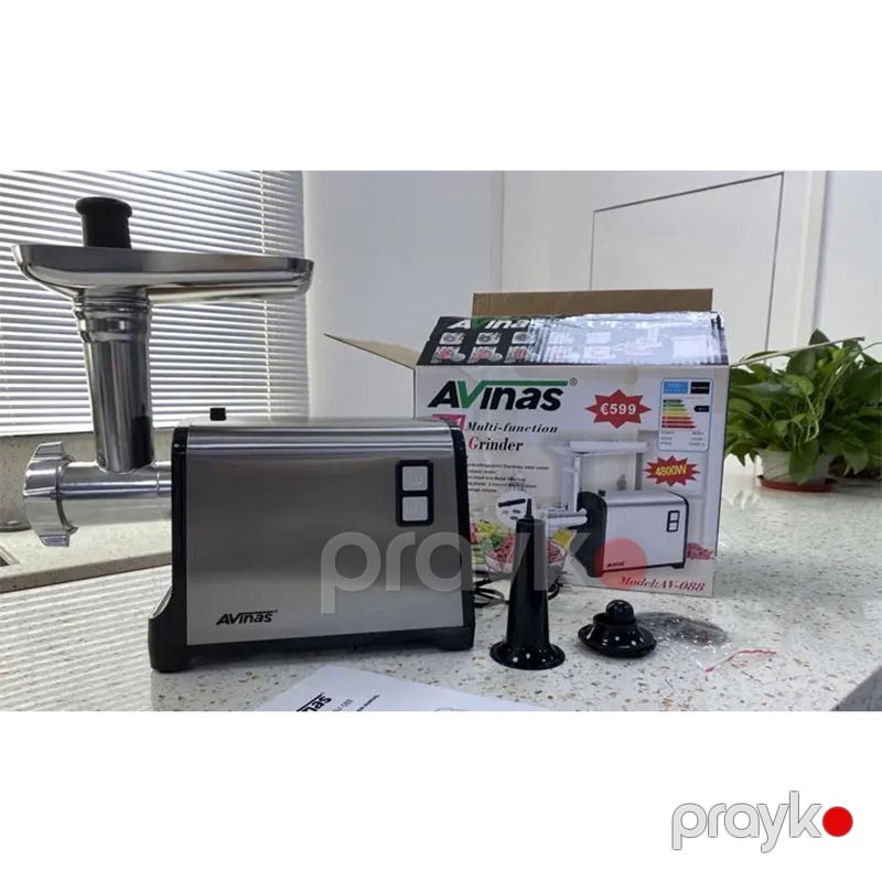 Yeni Avinas Elektrikli Çoxfunksiyalı Ətçəkən Kolbasa Doldurucu Ətçəkən 3800W — Digər mətbəx texnikası, Bakı (6)