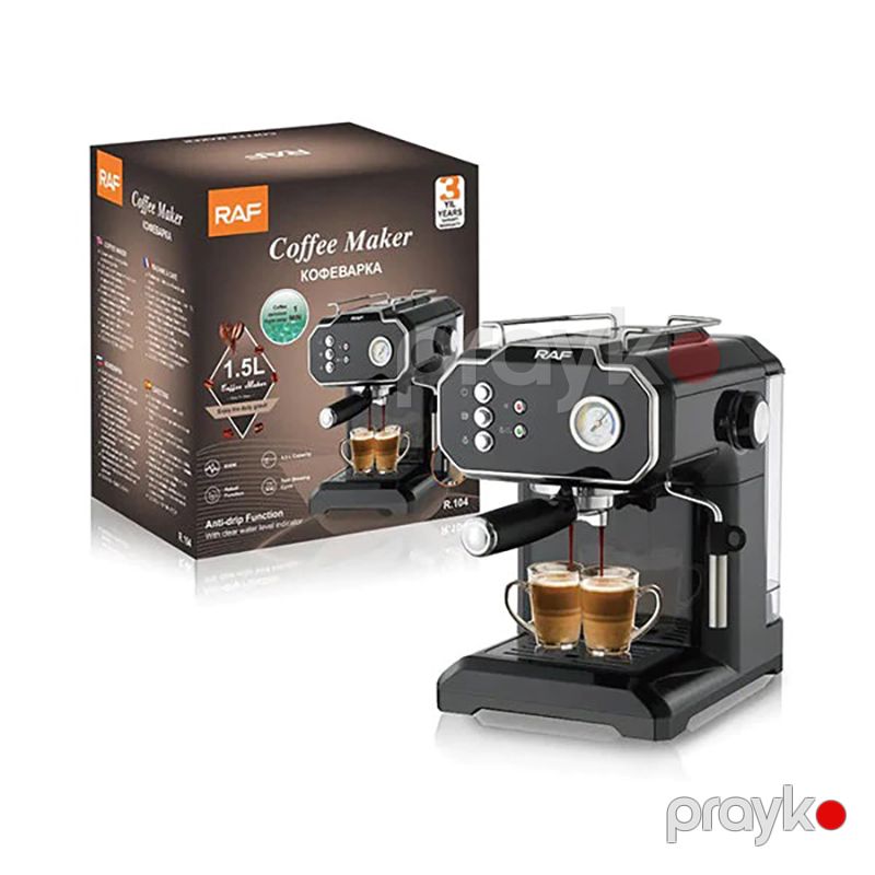 Yüksək Keyfiyyətli 15 Bar Təzyiqli 850W Espresso Maşını RAF Elektrikli Professional Kofe Maşını 1.8L R.104B — Digər mətbəx texnikası, Bakı (6)