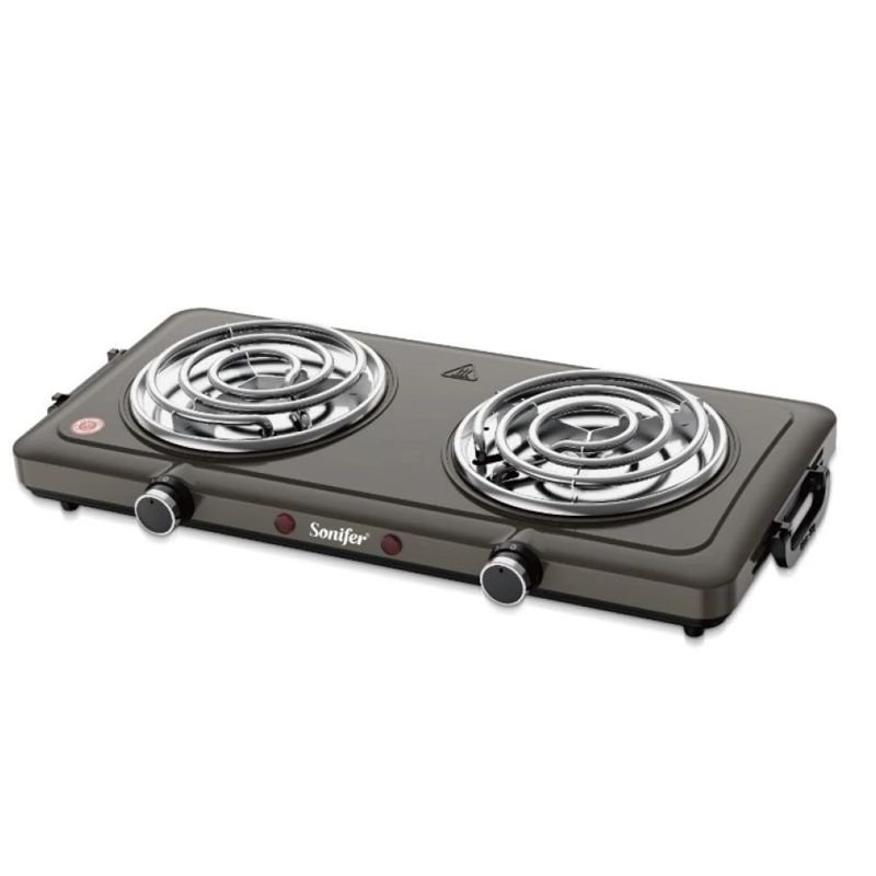 Sonifer SF-3070 - Elektrik Plitə Kompakt Plitə Stolüstü Plitə 2 gözlü Bişirmə Plitesi 2000W Güc — Plitələr, Bakı (2)