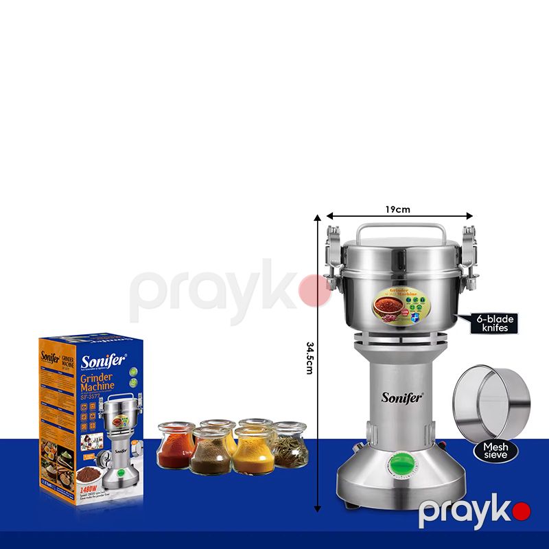Sonifer SF-3577 Paslanmayan Polad Üyüdücü Qəhvə Ədviyyat Üyüdücü 1480W — Digər mətbəx texnikası, Bakı (5)
