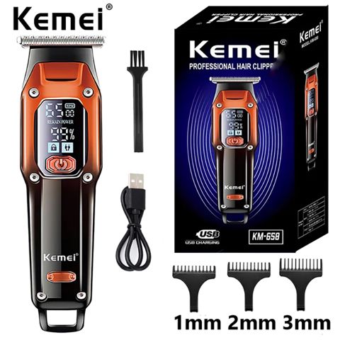 Kemei KM-658 Saç Saqqal Təraş Maşını Kişilər Üçün Trimmer — Bakı