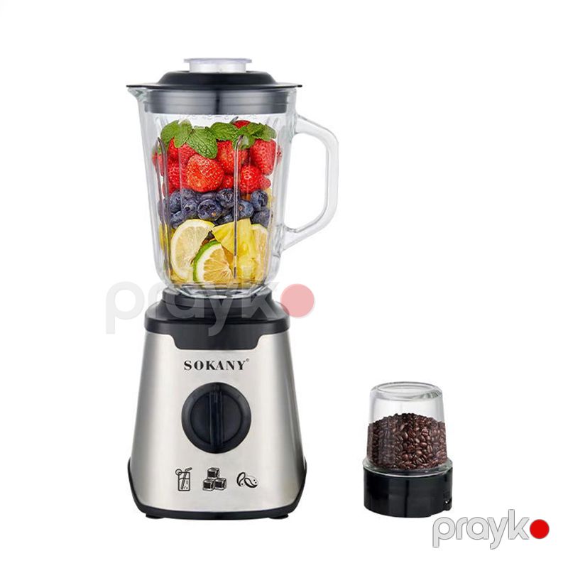 Sokany 2-si 1 Arada Çoxfunksiyalı Şüşə Blender 1.5L Tutuma Məxsus Professional Seramik Şirəçəkən 500W — Blenderlər, xırdalayanlar və mikserlər, Bakı (3)
