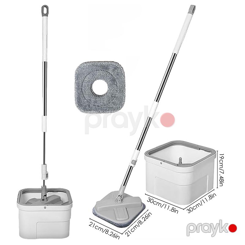 Topwill Mop Vedrə Dəsti Avtomatik Təmizləyici Mop Dəsti Təmiz Suyu və Çirkli Suyu Ayıran Döşəmə Təmizləyici Mop TB500x 1.7 Litr — Mallar, Bakı (6)