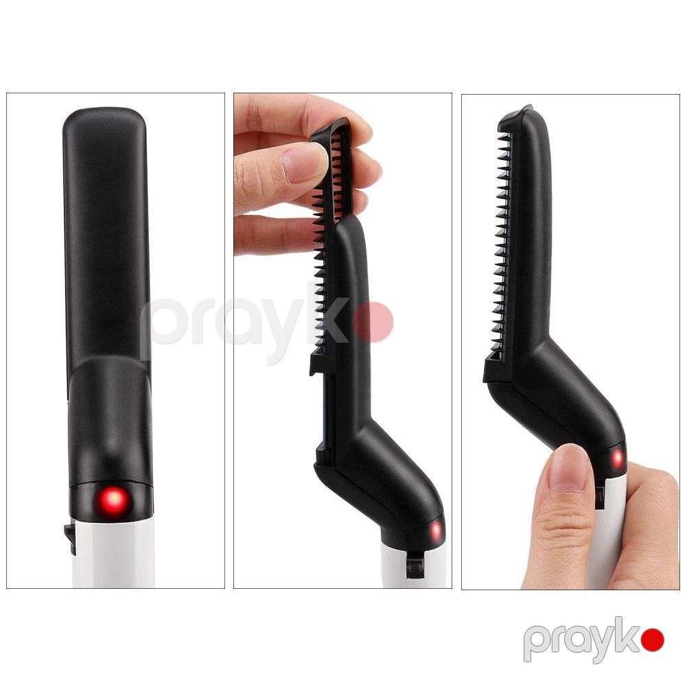 Hair Iron FB161 Çoxfunksiyalı Elektrikli Saç Darağı Portativ Kişi Saç Saqqal Düzləşdirici Fen 180°C-230°C — Fən, Bakı (5)