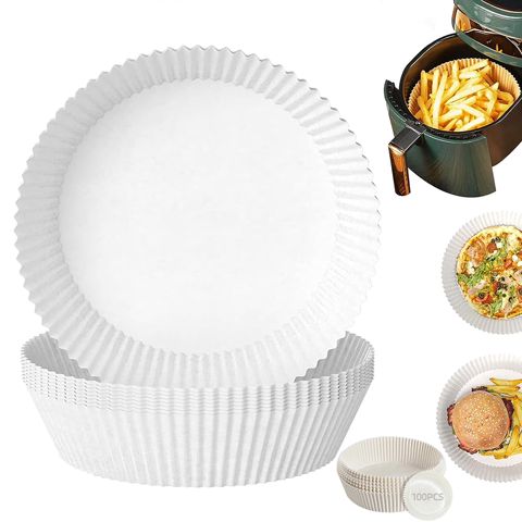 100 ədəd qızartma yağ kağızı Ağ rəngli yapışmayan fritöz kağızı 100PCS Fryer Oil Paper — Посуда и кухонные принадлежности