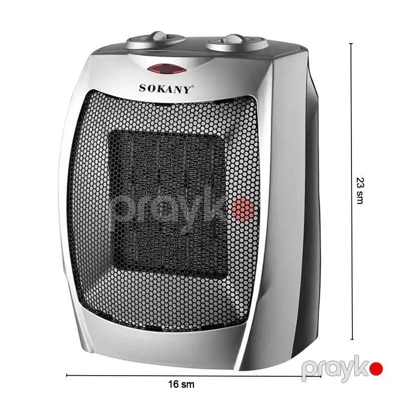 Sokany Elektrikli Portativ İsidici Yüksək Güclü 2000w Masaüstü Qızdırıcı LED İşıqlı Tənzimlənən Termostat Nəzarəti — Isıtıcılar və isı ventilatorları, Bakı (5)