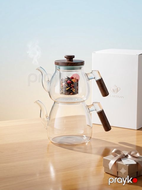 Çaydan dəsti 6789, şüşə, şəffaf, 1000 ml — Bakı