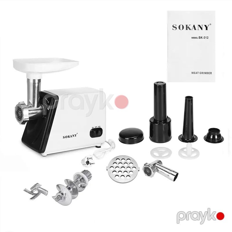 Yüksək Keyfiyyətli Sokany Ətçəkən SK-312 Qida dərəcəli Paslanmayan Polad Bıçaq 2500W Gücə Məxsus — Digər mətbəx texnikası, Bakı (6)