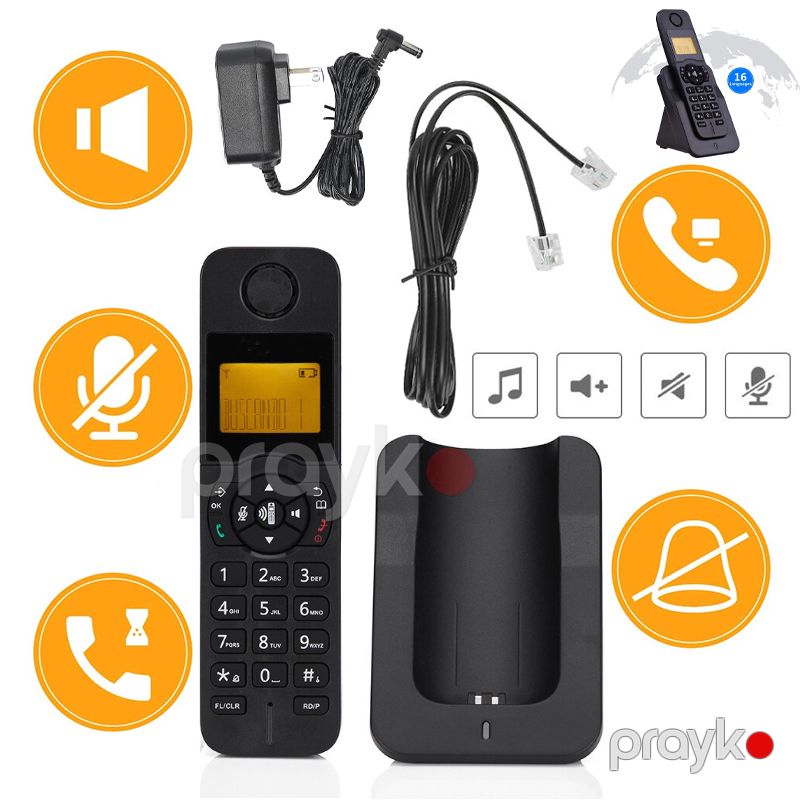 LCD Displeyli Simsiz Telefon ECO Texnologiyasına Sahib Telefon Caks Yazili Stasionar Ev Ofis Telefonu — Telefonlar və qadjetlər, Bakı (4)