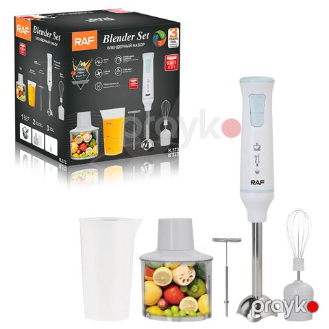 RAF R.373 Çoxfunksiyalı 4-ü 1 Arada Blender Yumurta Çırpıcı Doğrayıcı Üyüdücü Funksiyalı Blender 400W — Bakı