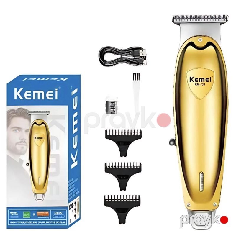 Kemei KM-732 - Trimmer, Doldurula Bilən Elektrikli Saç Kəsici Maşın, Saç Kəsimi üçün Trimmer Gold KM-732 — Usturalar, trimmerler və epilyatorlar, Bakı (4)