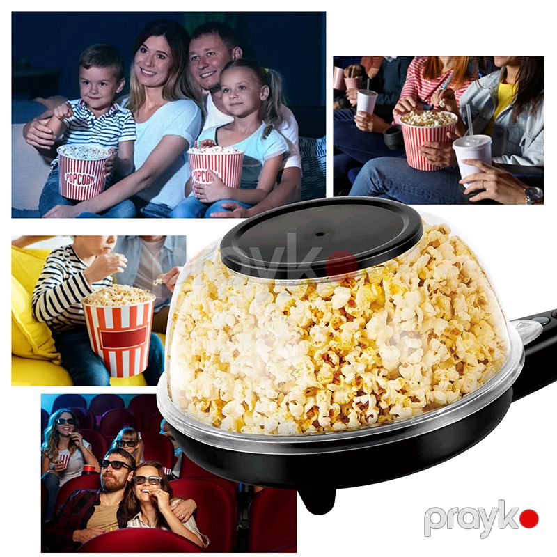 Sonifer SF-3046 3-ü 1-də Çoxfunksiyalı Mərmər Popkorn Pancake Yumurta Hazırlayan Tava Elektrikli Yüksək Keyfiyyətli Popkorn Tavası 800W — Digər mətbəx texnikası, Bakı (5)