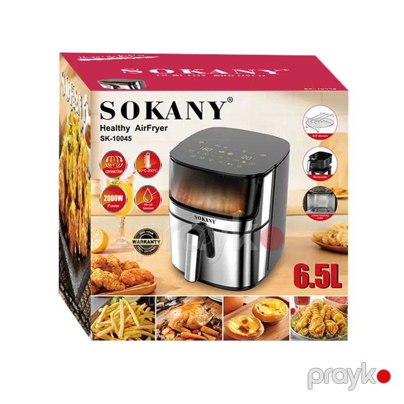 Sokany SK-10045 Çoxfunksiyalı Elektrikli Qızardıcı Böyük Tutumlu Hava Fritözü Airfryer 2000 W — Digər mətbəx texnikası, Bakı (3)