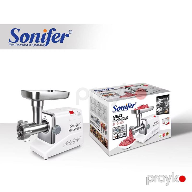 Sonifer SF-5006 - Ətçəkən 2000W Güclü Mis Mühərrik Böyük Tutumlu Ayrıla Bilən Bıçaqlı Elektrikli Ət Maşını — Digər mətbəx texnikası, Bakı (6)