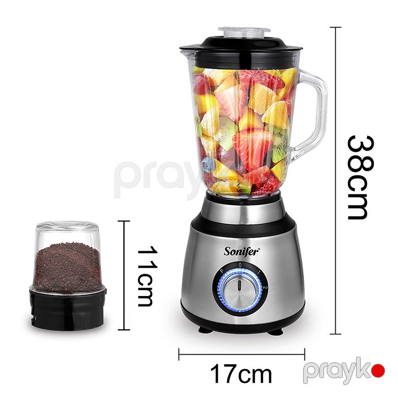 Sonifer SF-8097 Çoxfunksiyalı Standlı Blender Üyüdücü Başlıqlı Blender Mətbəx Blenderi 600 W — Blenderlər, xırdalayanlar və mikserlər, Bakı (6)