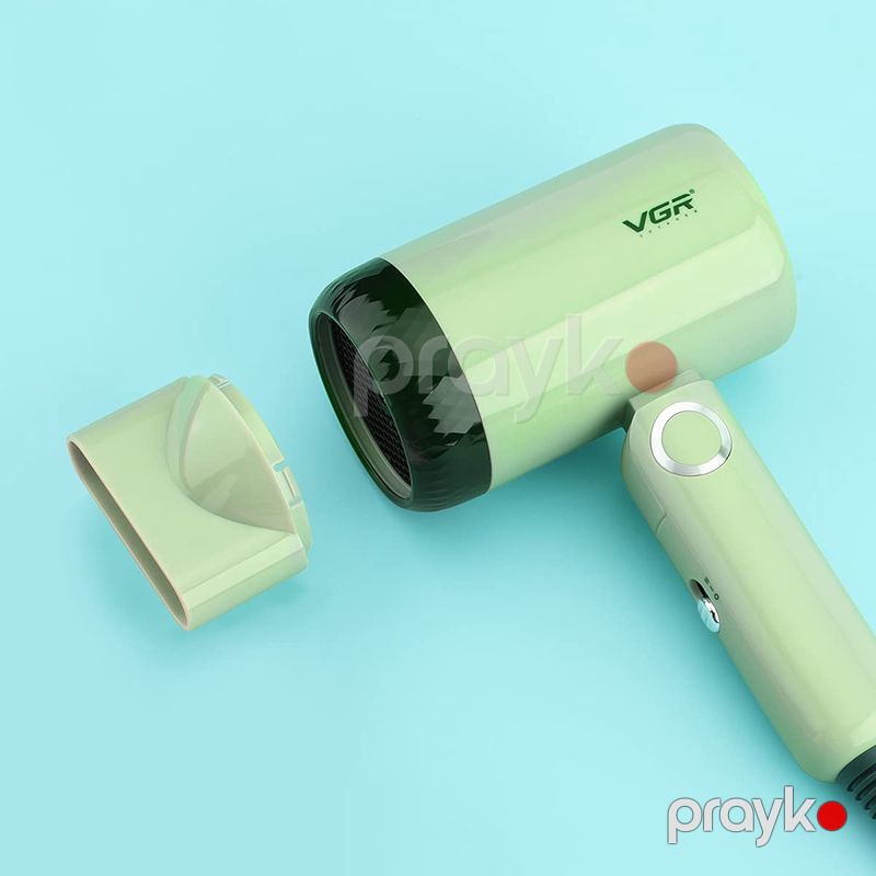 VGR V-421 Professional Qatlana Bilən Portativ Fen 1200W DC Motor 2 Sürətli Saç Qurutma Feni Yaşıl Rengli — Fən, Bakı (5)