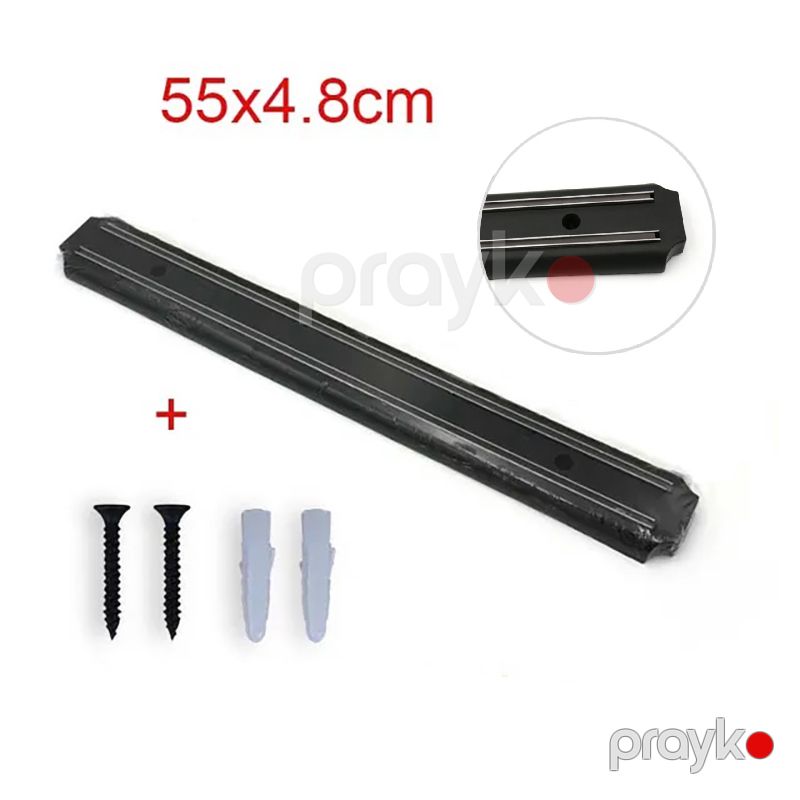 Yüksək Keyfiyyətli Maqnit Bıçaq Tutacağı Divara Montaj Edilən Paslanmayan Polad Metal Bıçaq Rafı 33-55 sm — Mallar, Bakı (5)