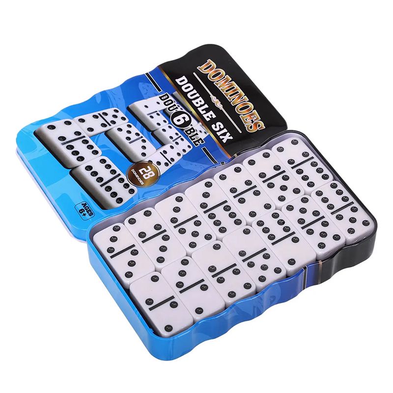 Dəmir Hədiyyə Qutusunda Domino Stolüstü Oyunu A-Sport 4010A 28 Parça Double Six 6 Ağ — Stolüstü və kart oyunları, Bakı (2)