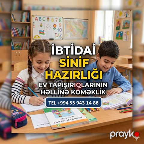 İbtidai sinif hazırlığı ev tapşırıqlarının izahlı həlli — Bakı