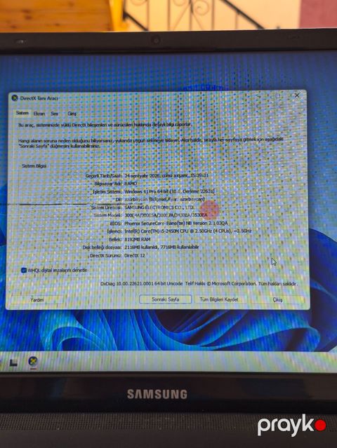 İşlənmiş Samsung, 15.6 Intel Core i5, 128 GB, Ödənişli çatdırılma, Rayonlara çatdırılma — Ağstafa