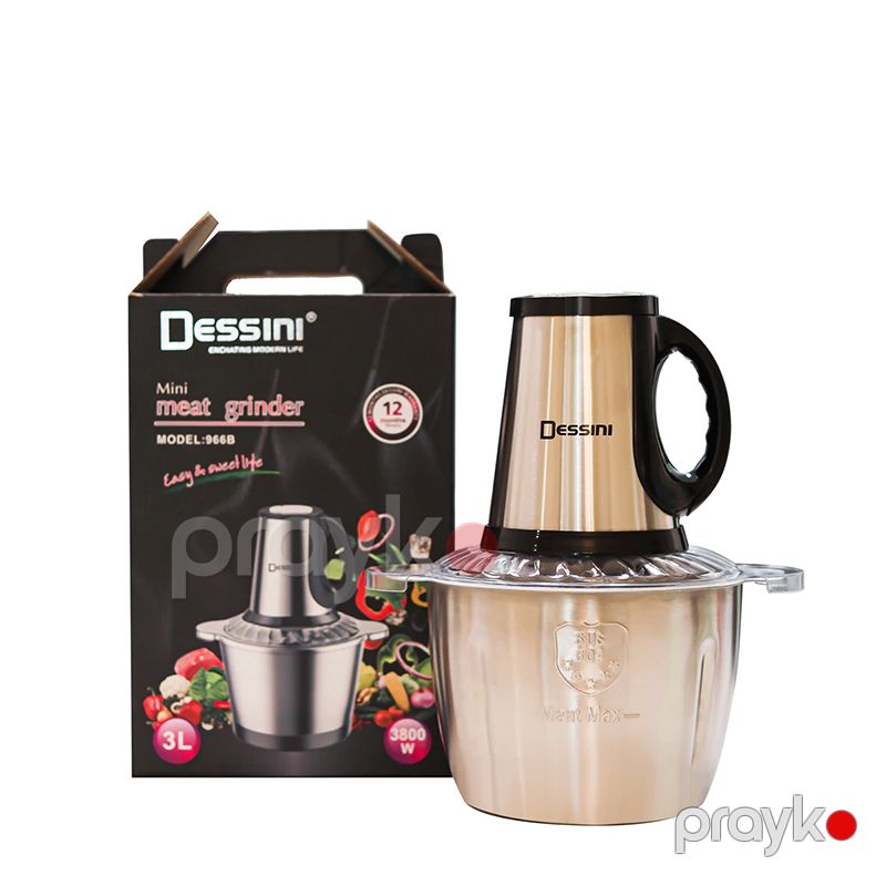 Dessini DS-966 Çoxfunksiyalı Elektrikli Doğrayıcı Yüksək 3800W Gücündə Doğrayıcı Tutum 3 L — Blenderlər, xırdalayanlar və mikserlər, Bakı (6)