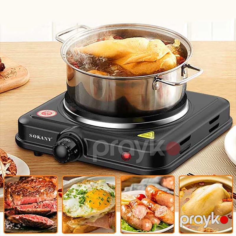 Sokany sk-5109 çoxfunksiyalı elektrik sobası Portativ Elektrik Sobası 1 Ocaqlı İnduksiya Piletka İkiqat Qatlı Qaynar Plitə — Plitələr, Bakı (4)