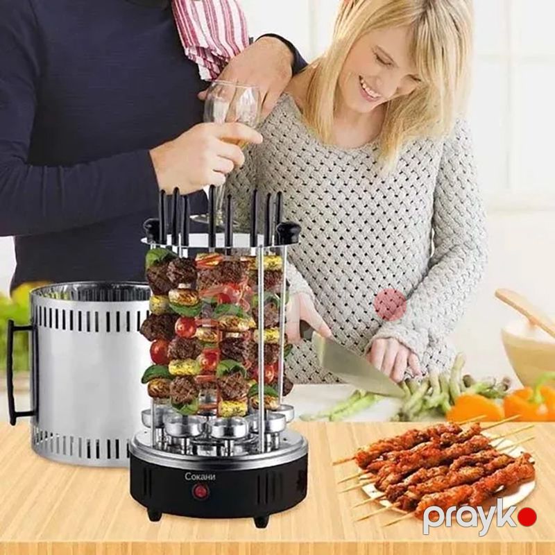 Sokany SK-6113 Elektrikli Manqal Şaquli Portativ Fırlanan Barbekü 1500W — Soba və qrillər, Bakı (2)