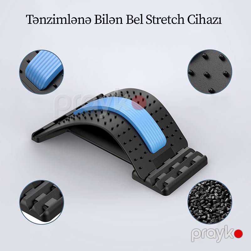 Bel Üçün Back Stretcher Masaj Aləti Magnetotherapy 3 Hissəli Tənzimlənə Bilən Masaj Lövhəsi Masaj Funksiyalı Yoga Fitness Aləti — Fitness və yoqa, Bakı (3)