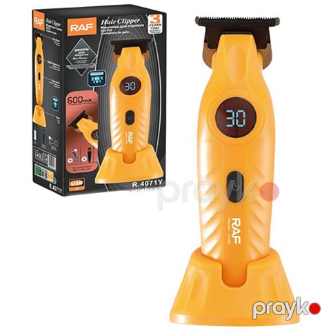 RAF R.4071Y﻿ - Trimmer Saç Qırxan Maşın 3W Güc 6000 RPM Sürət USB Şarj — Bakı