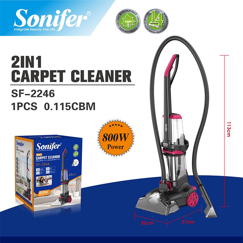 Sonifer SF-2246 800W Güclü 3-ü 1-də Sorma Gücü Yuma, Təmizləmə və Tozsoranla Xalça Təmizləyicisi — Tozsoran, Bakı (4)