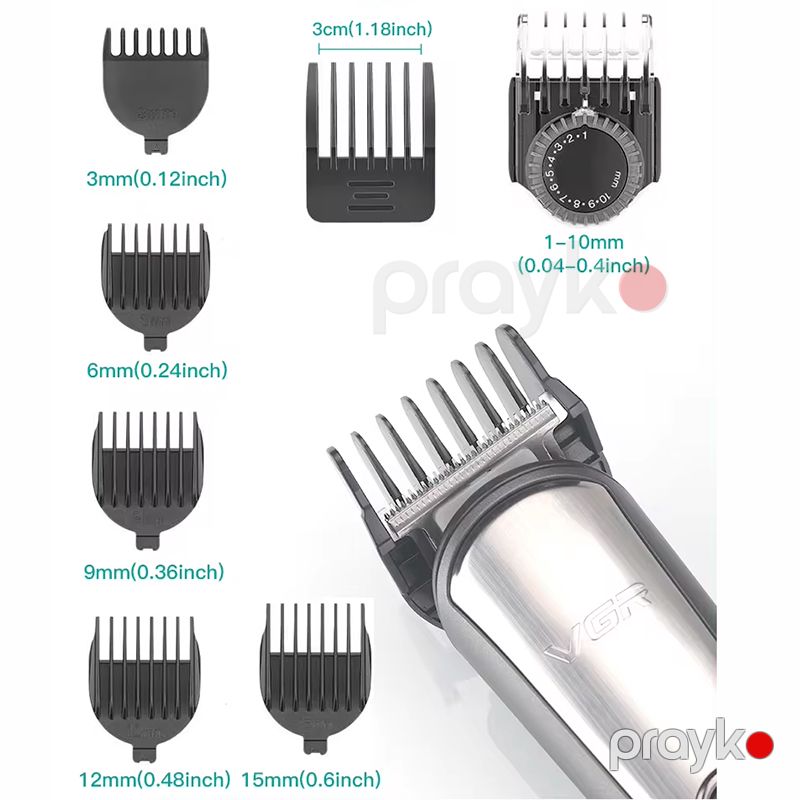 VGR V-105 Çoxfunksiyalı Saç Saqqal Təraş Maşını Burun Qulaq Trimmer Dəsti 5W — Usturalar, trimmerler və epilyatorlar, Bakı (4)