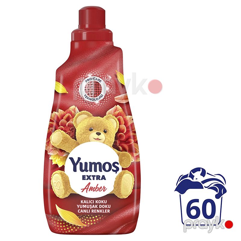 Yumoş Extra Konsantre 1440 ml Canlı renkler 60 Yıkama Renkliler İçin 60ml Çanaşır Yumuşatıcı — Mallar, Bakı (4)
