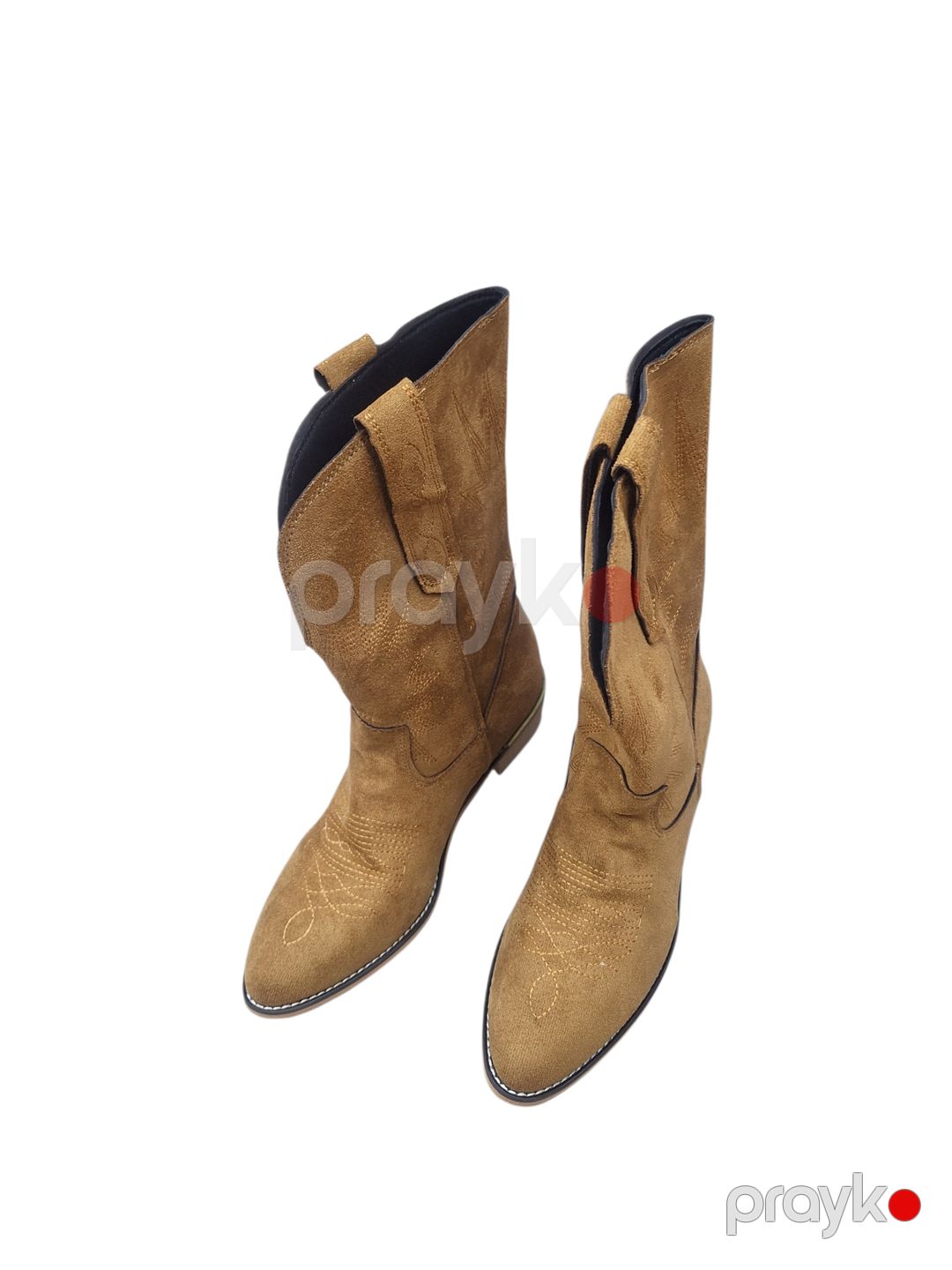 Qadınlar üçün qısa botlar, qəhvəyi, nubuk, ölçü 36 — Mallar, Bakı (2)