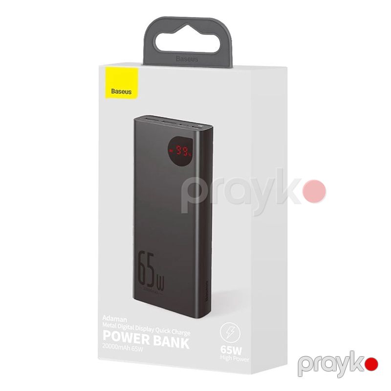 Baseus Adaman 20000mAh Black Noutbuk Üçün 65W 20000mAh Portativ Şarj Cihazı Sürətli Doldurma USB C 4 — Telefonlar və qadjetlər, Bakı (6)
