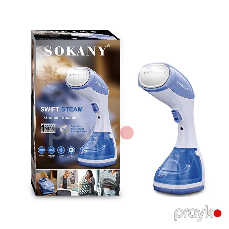 Sokany Elektrikli Buxar Ütüsü 1500W Gücündə Protativ Seramik Ütü 280ml Su Çəninə Sahib Paltar Buxarlayıcısı 220V — Ev texnikası, Bakı (8)