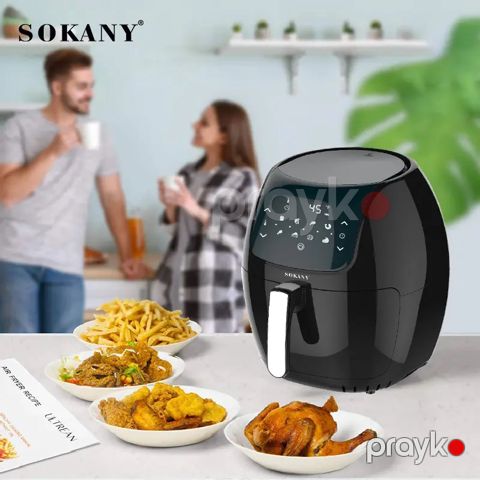 Böyük Tutumlu Sokany SK-8012 Rəqəmsal Air Fryer 8L Rəqəmsal İdarəetməli LED Displey Hava Fritözü 1800W — Bakı