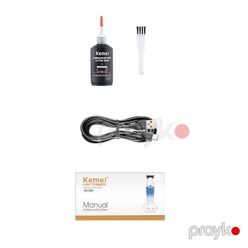 Kemei KM-1690 - Trimmer Adapterli Saç Kəsici 10W Əsas Şarj Vasitəsi ilə Professional Bərbər Saç Kəsici Maşınları — Usturalar, trimmerler və epilyatorlar, Bakı (4)