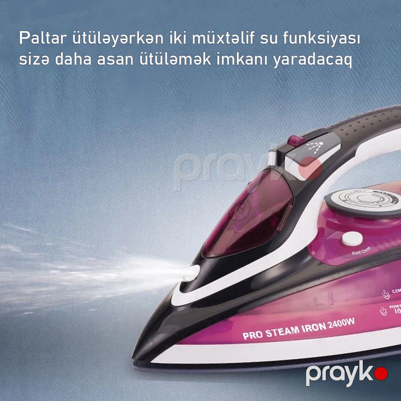 Sokany EL 8888 Yüksək Keyfiyyətli Buxar Ütüsü 2400W Gücə Məxsus Professional Buxar Ütüsü — Ev texnikası, Bakı (5)